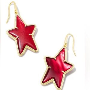 Cranberry Illusion Kendra Scott Red Star Drop Earrings